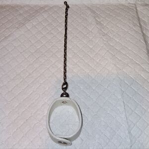 Hermes White Leather Glove Holder